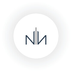 Flat design professional mn logotype