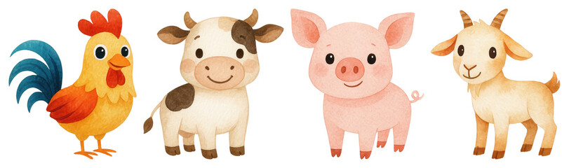 Fototapeta premium PNG Cute cartoon pig illustration., transparent background