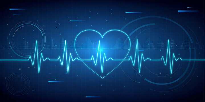 Heartbeat ekg pulse medical cardiology health diagram illustration