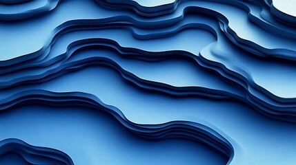 Abstract blue layered relief