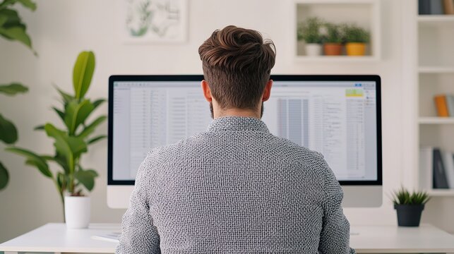 Graphic designer working on a digital tablet in a creative workspace