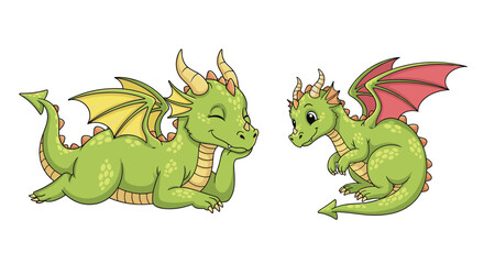 Fototapeta premium The Gentle Dragons A Story of Friendship Courage and Overcoming Challenges Together