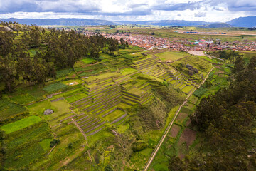 The Ancestral Town of Chinchero is one of the Most Beautiful Towns in the Sacred Valley of the Incas, in Cusco, Peru. Surrounded by Mountains, Crops and Roads of past Centuries