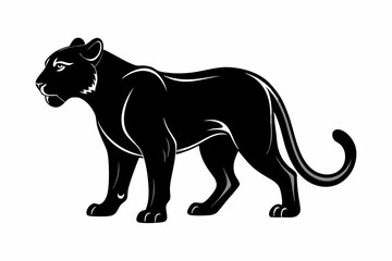 Obraz premium jaguar sihouette black vector 