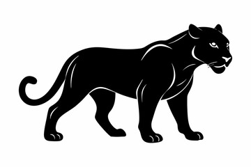 Obraz premium jaguar sihouette black vector 