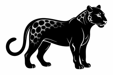Obraz premium jaguar sihouette black vector 