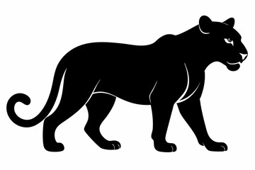 Obraz premium jaguar sihouette black vector 