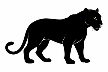 Fototapeta premium jaguar sihouette black vector 