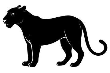 Obraz premium jaguar sihouette black vector 