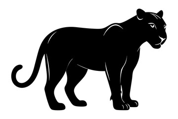 Obraz premium jaguar sihouette black vector 