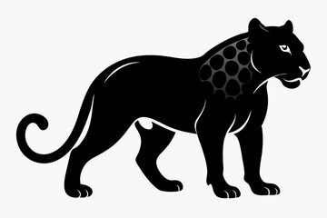 Obraz premium jaguar sihouette black vector 