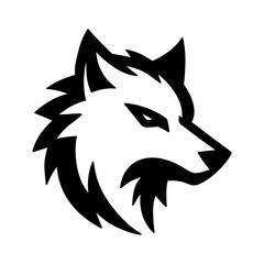 wolf head silhouette vector