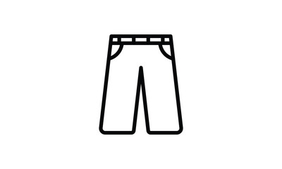 Classic Trousers Icon: Minimalist Line Art Design