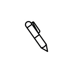 Simple Pen Icon Design: A Minimalist Line Art Illustration
