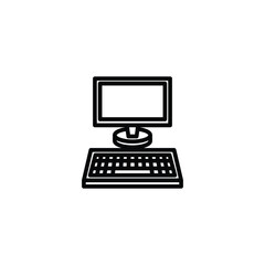 Fototapeta premium Simple Desktop Computer Icon Illustration