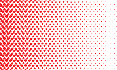 abstract simple red star halftone pattern art can be used background.