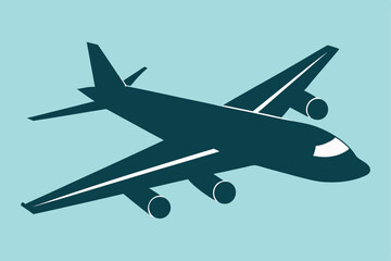 airplane on the blue sky
