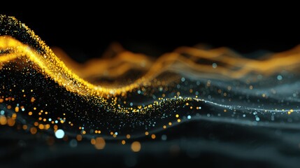 Abstract digital design with shimmering particles.