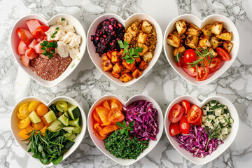 heart-shaped fruit bowls