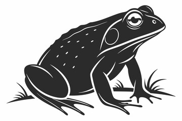 Fototapeta premium african bullfrog sihouette black vector 