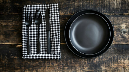 Rustic flat lay of dark ceramic d  34400
