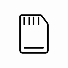 memory card storage icon vector sign