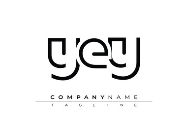 YEY abstract letter design. Modern Business Logo Design With Abstract Typography and Contemporary Style