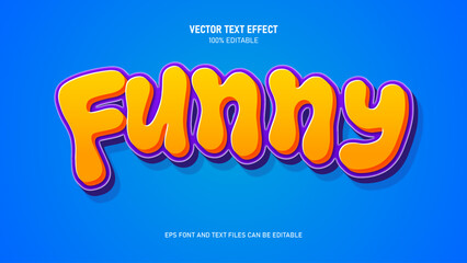 Funny text effect, modern editable text style