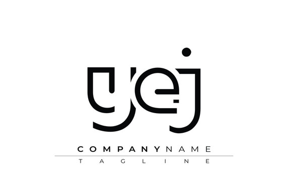 YEJ abstract letter design. Modern Business Logo Design With Abstract Typography and Contemporary Style