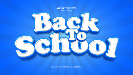 Back to school 3d style editable text effect