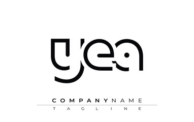 YEA abstract letter design. Modern Business Logo Design With Abstract Typography and Contemporary Style
