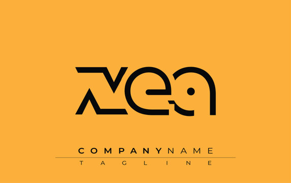 XEA abstract letter design. Modern Business Logo Design With Abstract Typography and Contemporary Style