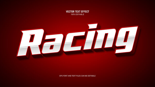 Racing editable text effect, esport text style