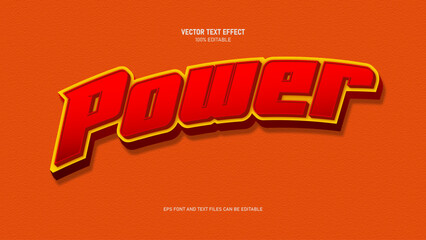 Power editable text effect, esport text style