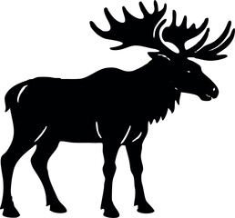 deer silhouette vector illustration