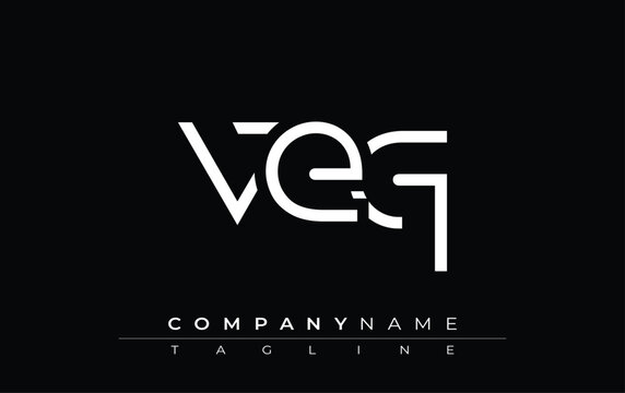 VEQ abstract letter design. Modern Business Logo Design With Abstract Typography and Contemporary Style