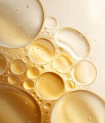 Close-up of oily facial serum drops