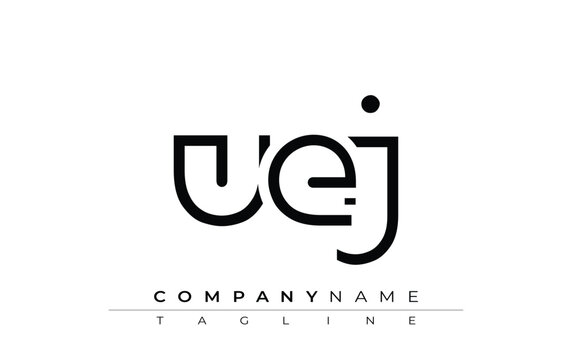 UEJ abstract letter design. Modern Business Logo Design With Abstract Typography and Contemporary Style
