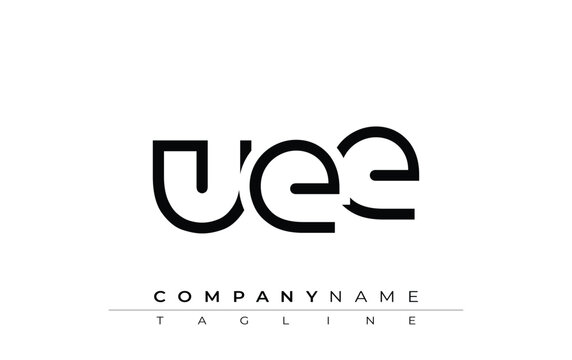 UEE abstract letter design. Modern Business Logo Design With Abstract Typography and Contemporary Style