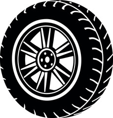 Fototapeta premium car wheel isolated on white background