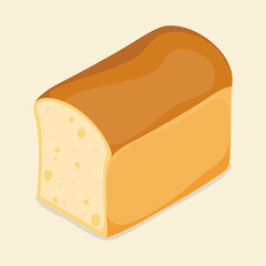 Fresh bread. Isometric flat vector illustration. Eps 10.