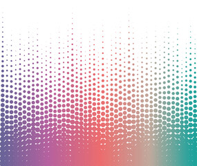 Dotted halftone Colorful gradient texture pattern background vector