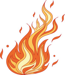 Fototapeta premium vector illustration of a flame