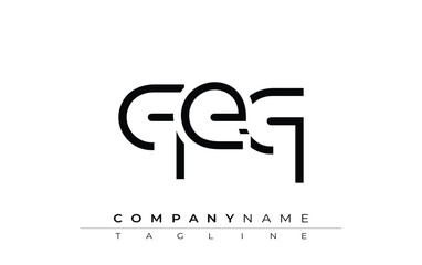 QEQ abstract letter design. Modern Business Logo Design With Abstract Typography and Contemporary Style