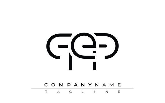 QEP abstract letter design. Modern Business Logo Design With Abstract Typography and Contemporary Style