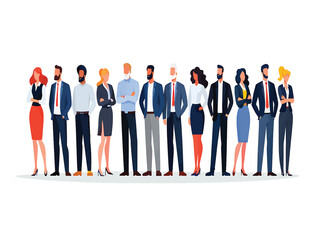 Diverse Business Team Collaboration, Success, and Teamwork Illustration
