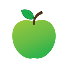 green-color-apple-no-leaf-on-a-white-background.eps
