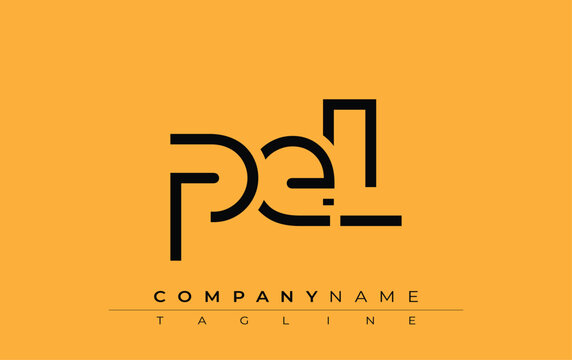 PEL abstract letter design. Modern Business Logo Design With Abstract Typography and Contemporary Style