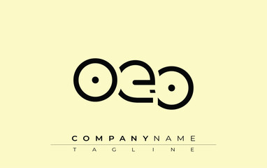 OEO abstract letter design. Modern Business Logo Design With Abstract Typography and Contemporary Style