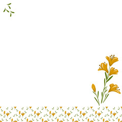 floral frame with flowers